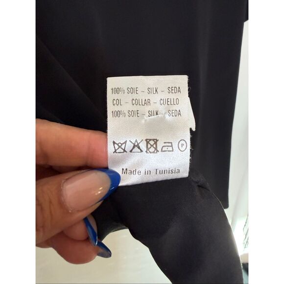 Sandro Silk Peter Pan Collar Top - Picture 7 of 7